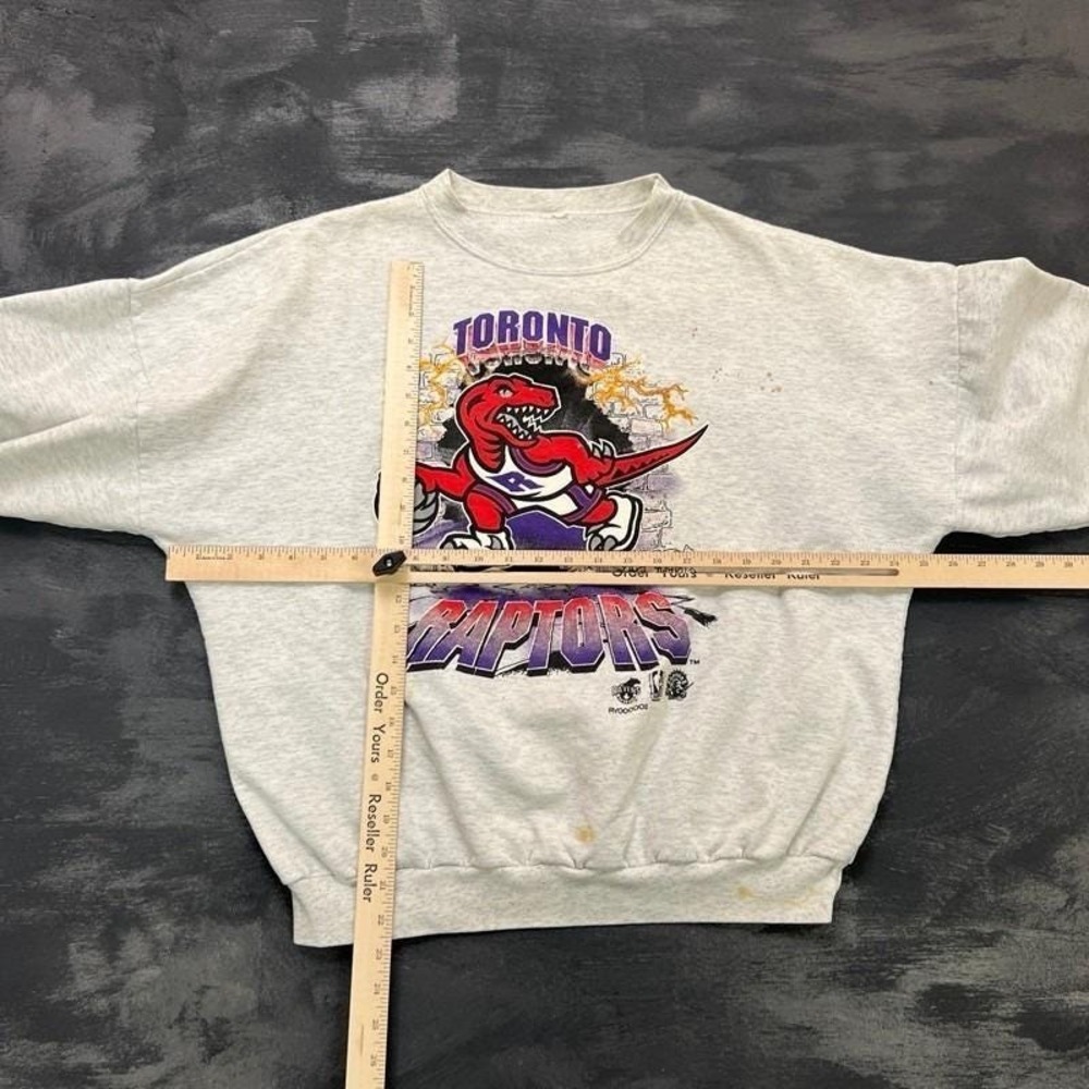 Vintage Toronto Raptors Sweatshirt Mens XL Gray 1990s NBA - Picture 7 of 10